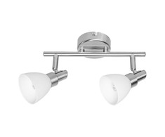 Lubinis šviestuvas Paviršinis akcentinis šviestuvas SPOT, 2xG9, sidabro sp., su 2x1,9W 2700K LED lemputėm