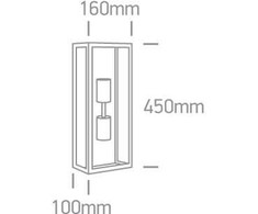 Paviršinis fasado šviestuvas, E27, juodas, 67406B/B