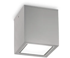 Lubinis šviestuvas Ideal Lux Paviršinis fasado šviestuvas TECHO, GU10, pilkas, IP54, 326894