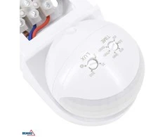 Bemko Paviršinis judesio daviklis, baltas, IP44, max 800W, 180°, max 12m
