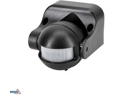 Bemko Paviršinis judesio daviklis, juodas, IP44, max 1200W, 180°, max 12m
