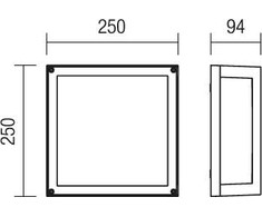 Paviršinis lauko šviestuvas BRICK GLASS, E27, rūdžių sp., IP54, 9893