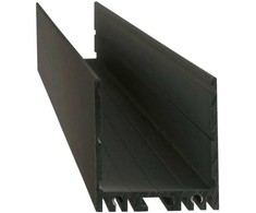 Paviršinis LED juostos profilis VISION TRIMLESS, juodas, 2m, su dangteliu ir užbaigimais, 270517
