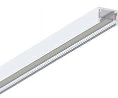 Paviršinis magnetinės sistemos VIOKEF SLIM MAGNETIC bėgelis, baltas, 48V, 2m, su dangteliu ir užbaigimais, 02/1101-2