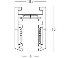 Paviršinis magnetinės sistemos ZAMBELIS MAGNETIC 6MM bėgelis, 24V, žalvario sp., 2m, 25231