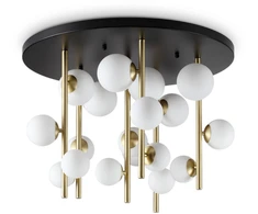 Lubinis šviestuvas Ideal Lux Paviršinis šviestuvas PERLAGE, G9, baltos/juodos/žalvario sp., 328393