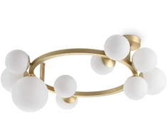 Lubinis šviestuvas Ideal Lux Paviršinis šviestuvas PERLAGE, G9, baltos/žalvario sp., 327815