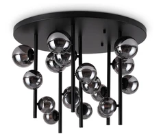 Lubinis šviestuvas Ideal Lux Paviršinis šviestuvas PERLAGE, G9, juodas/dūmų sp., 328386