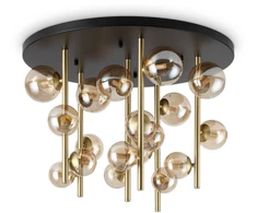 Lubinis šviestuvas Ideal Lux Paviršinis šviestuvas PERLAGE, G9, juodas/gintaro sp., 328379