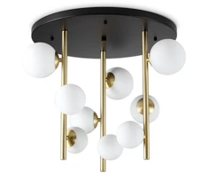 Lubinis šviestuvas Ideal Lux Paviršinis šviestuvas PERLAGE, G9, juodos/žalvario/baltos sp., 328423