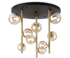 Lubinis šviestuvas Ideal Lux Paviršinis šviestuvas PERLAGE, G9, juodos/žalvario/gintaro sp., 328409