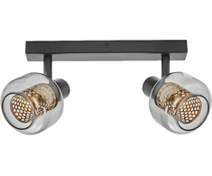 Lubinis šviestuvas Paviršinis šviestuvas SPOT FIREFLY, 2xE14, juodas, su 2x2,8W 2700K dimeriuojamom LED lemputėmis