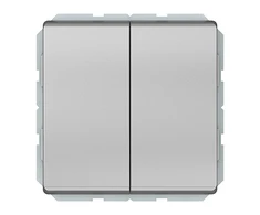 Bikuvalt Perjungiklis VILMA STANDARD ST 150, 2 klavišų, be rėmelio, metalo spalvos