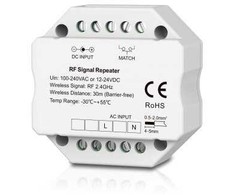 RF signalo kartotuvas, AC100-240V, DC12-24V, RF2,4GHz