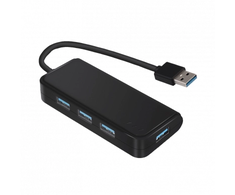 Šakotuvas (HUB), juodas, 4xUSB-A 3.0