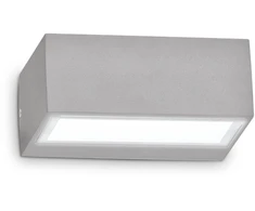 Sieninis šviestuvas Ideal Lux Sieninis fasado šviestuvas TWIN, G9, pilkas, IP44, 326979