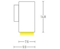 Sieninis šviestuvas Sieninis lauko šviestuvas, GU10, baltas, E185