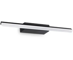 Sieninis šviestuvas Ideal Lux 10W LED veidrodžio šviestuvas RIFLESSO, juodas, 3000K, IP54, 302225
