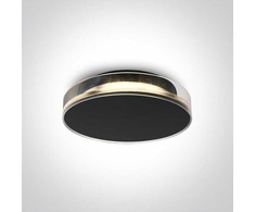 12W LED plafonas, juodas, 3000K, 67478/B/W