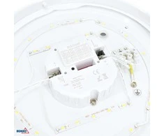 Bemko 12W LED plafonas su judesio davikliu PLATO, baltas, 4000K, IP44, 120°