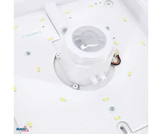 Sieninis šviestuvas Bemko 12W LED plafonas su judesio davikliu DORIA, baltas, 4000K