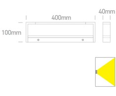 Sieninis šviestuvas 12W LED sieninis vonios šviestuvas, baltas, 3000K, IP44, 38112C/W/W