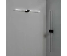 Sieninis šviestuvas Ideal Lux 13,5W LED veidrodžio šviestuvas THEO, juodas, 3000K, 311760