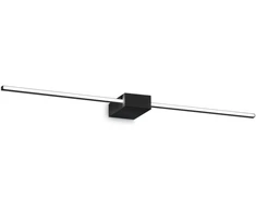 Sieninis šviestuvas Ideal Lux 13,5W LED veidrodžio šviestuvas THEO, juodas, 3000K, 311760