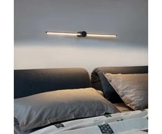 Sieninis šviestuvas Ideal Lux 13W LED veidrodžio šviestuvas FILO, juodas, 3000K, 310145