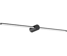 Sieninis šviestuvas Ideal Lux 13W LED veidrodžio šviestuvas FILO, juodas, 3000K, 310145