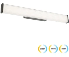 Sieninis šviestuvas 15W LED sieninis veidrodžio šviestuvas ROMINA, juodas, 2700/3300/4000K, IP44, 4334100