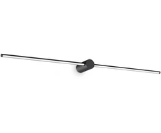 Sieninis šviestuvas Ideal Lux 16W LED veidrodžio šviestuvas FILO, juodas, 3000K, 310152
