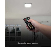 Sieninis šviestuvas V-tac 18W LED paviršinis šviestuvas, kvadratinis, juodu korpusu, 4000K, IP44, su judesio davikliu
