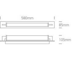 Sieninis šviestuvas 18W LED veidrodžio šviestuvas, baltas, 3000/4000/5000K, IP44, 38118K/W/V