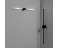 Sieninis šviestuvas Ideal Lux 20,5W LED veidrodžio šviestuvas THEO, juodas, 3000K, 311784