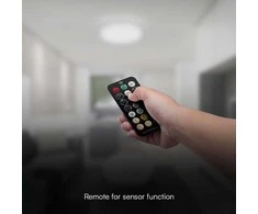 Bikuva.lt 24W LED paviršinis šviestuvas, juodas, 4000K, IP44, SAMSUNG LED chip, su judesio davikliu