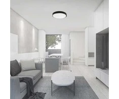 Sieninis šviestuvas Bikuvalt 24W LED paviršinis šviestuvas, juodu korpusu, 4000K, IP44, su judesio davikliu