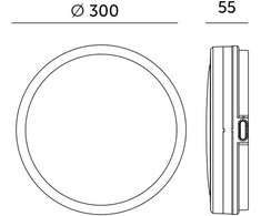 24W LED paviršinis šviestuvas NAIROS PREMIUM G2, baltas, 3000K/4000K/6500K, su judesio davikliu