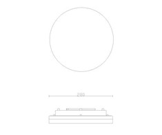 24W LED paviršinis šviestuvas SIRIUS, baltas, 3000K, IP54