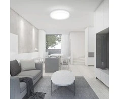 Sieninis šviestuvas V-tac 24W LED paviršinis šviestuvas, baltas, 4000K, IP44, su judesio davikliu