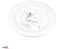 Bemko 24W LED plafonas su judesio davikliu PLATO, baltas, 4000K, IP44