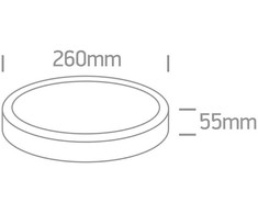 26W LED vidaus/lauko plafonas, juodu korpusu, 3000/4000/6000K, IP65, 67220A/B/V