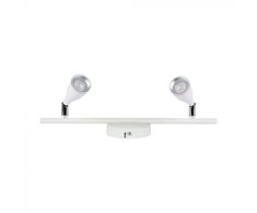 Sieninis šviestuvas V-tac 2x4,5W LED sieninis/paviršinis šviestuvas, baltas, 3000K