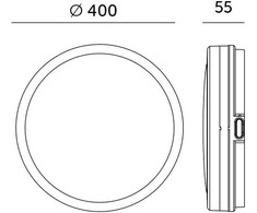 36W LED paviršinis šviestuvas NAIROS PREMIUM G2, baltas, 3000K/4000K/6500K, su judesio davikliu