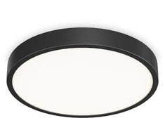 Lubinis šviestuvas Ideal Lux 44W LED plafonas RAY, juodas, 3000/4000K, IP44, 327686