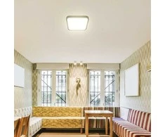 Lubinis šviestuvas V-tac 48W LED paviršinis šviestuvas, kvadratinis, juodas, 4000K, IP44, SAMSUNG LED chip