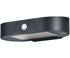 Sieninis šviestuvas 4W LED sieninis fasado šviestuvas ENDURA STYLE, juodas, 3000K, su saulės baterija ir judesio davikliu, IP44