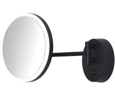 Sieninis šviestuvas 7W LED šviestuvas - veidrodis BOAN, matinės juodos sp., 3000/4000K, IP44, A3252174NL