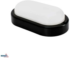 Bemko 8W LED plafonas KANLO, juodas, 4000K, IP54, 120°