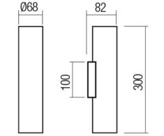Sieninis šviestuvas CORINTH, 2xGU10, juodas, 01-3418